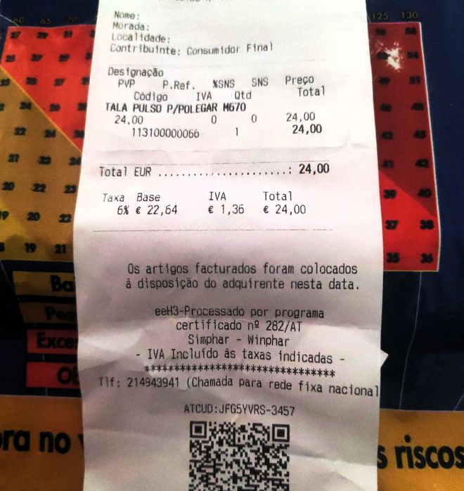 Tala de pulso para polegar