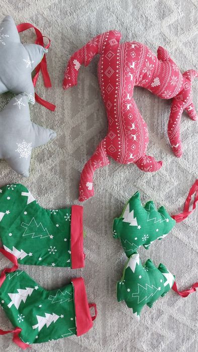 Ozdoby świąteczne zawieszki na choinkę  hand made
Cały komplet
