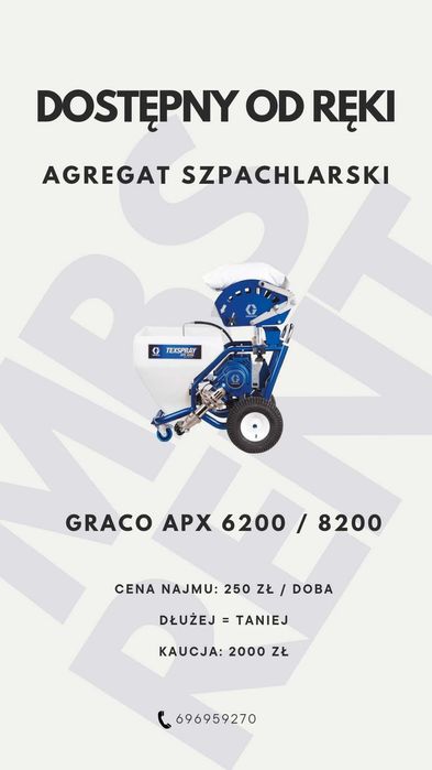 Agregat do szpachlowania GRACO szpachlarski zbiornik prasa noże dysze