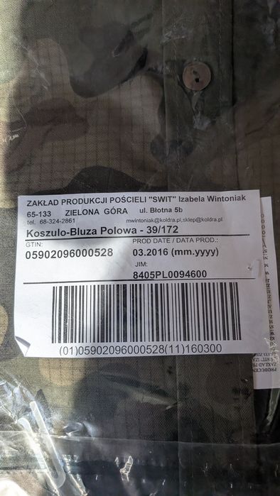 Koszulo-bluza wojskowa