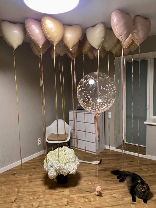 Кульки гелієві надуті гелієм гелевые шары шарики софіївська борщагівка