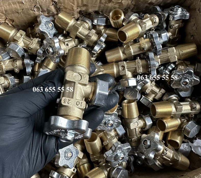 Кран газовый ВБ2, вентиль баллонный пропановый ВБ2 с конусной резьбой