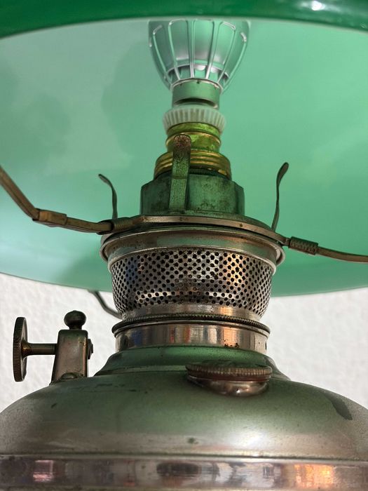 Candeeiro Vintage Americano – Vidro Opalino Verde