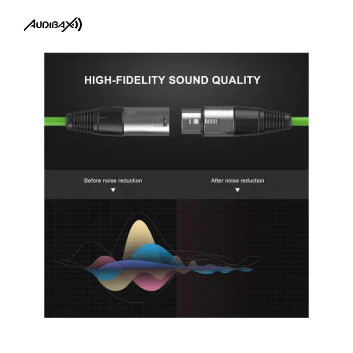 Audibax Silver Cabo XLR 10 Metros Verde