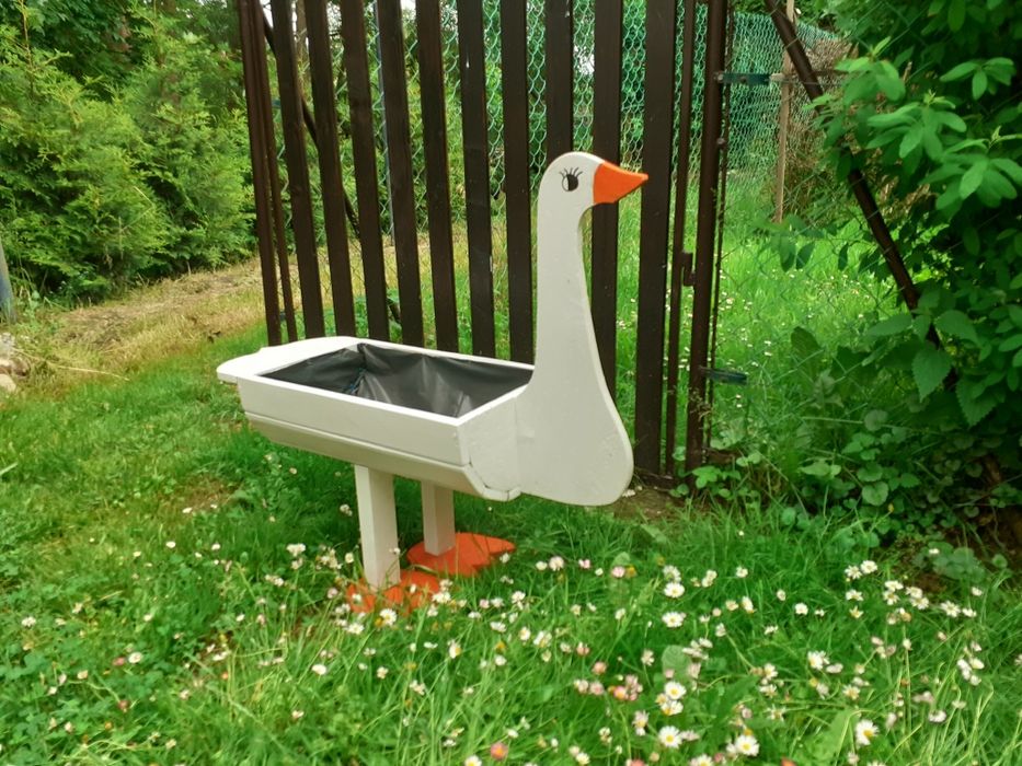 Drewniana donica opalona