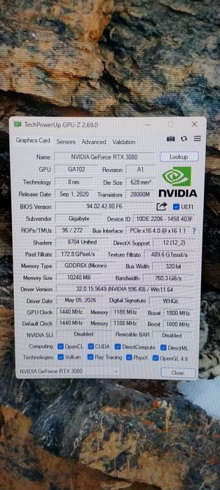 GIGABYTE RTX 3080