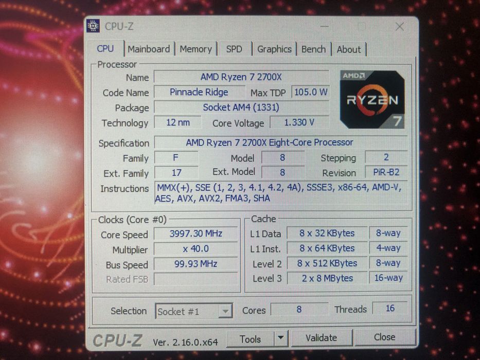 AMD Ryzen 7 2700x