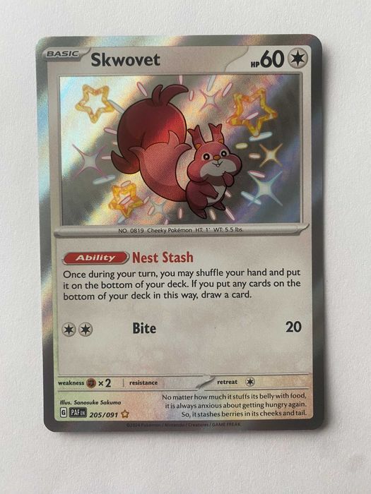 Karta Pokemon: Skwovet (PAF 205) / Paldean Fates