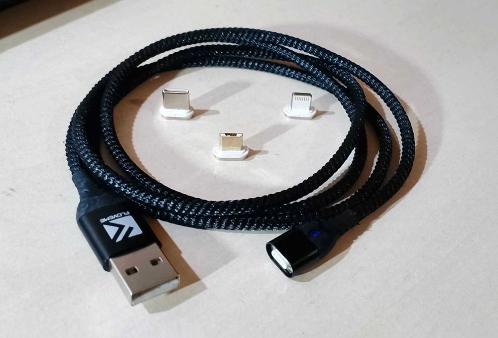 Кабель магнитный USB зарядка передача данных TypeС microUSB Lightning