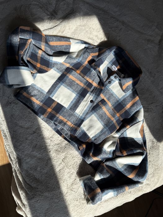 Тепла ніжна під Levis сорочка в клітинку оверсайз укр бренд No brand