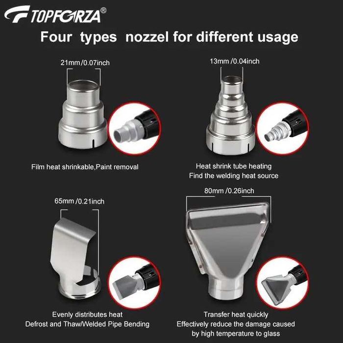 F1214 Pistola de ar quente de ar quente de 1200W