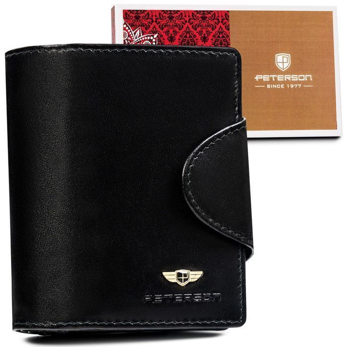 skórzany portfel damski z systemem rfid - peterson