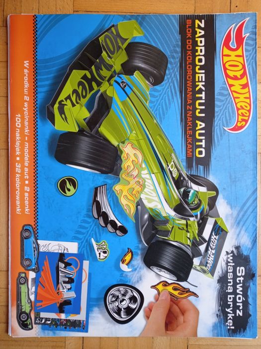 Hot Wheels blok do kolorowania
