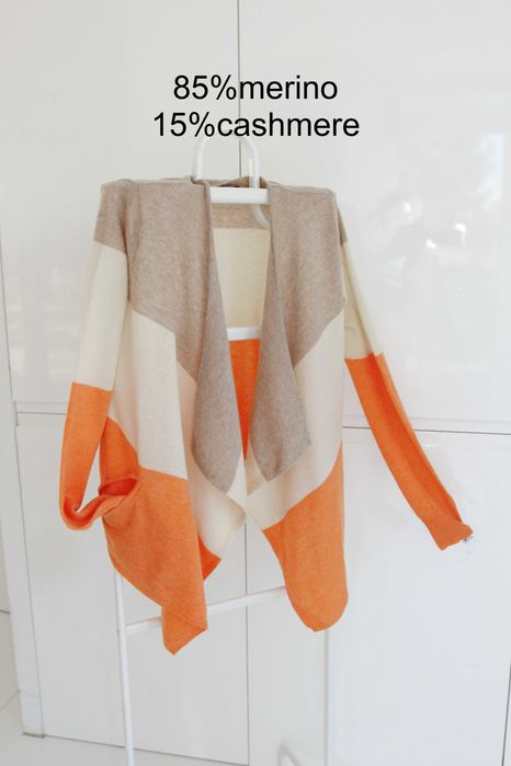 85%merino 15%kaszmir bez wad, M
