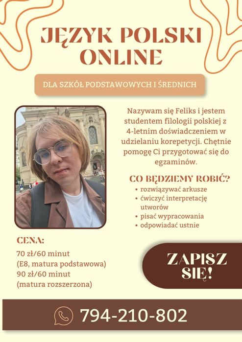 Korepetycje z języka polskiego [ONLINE]