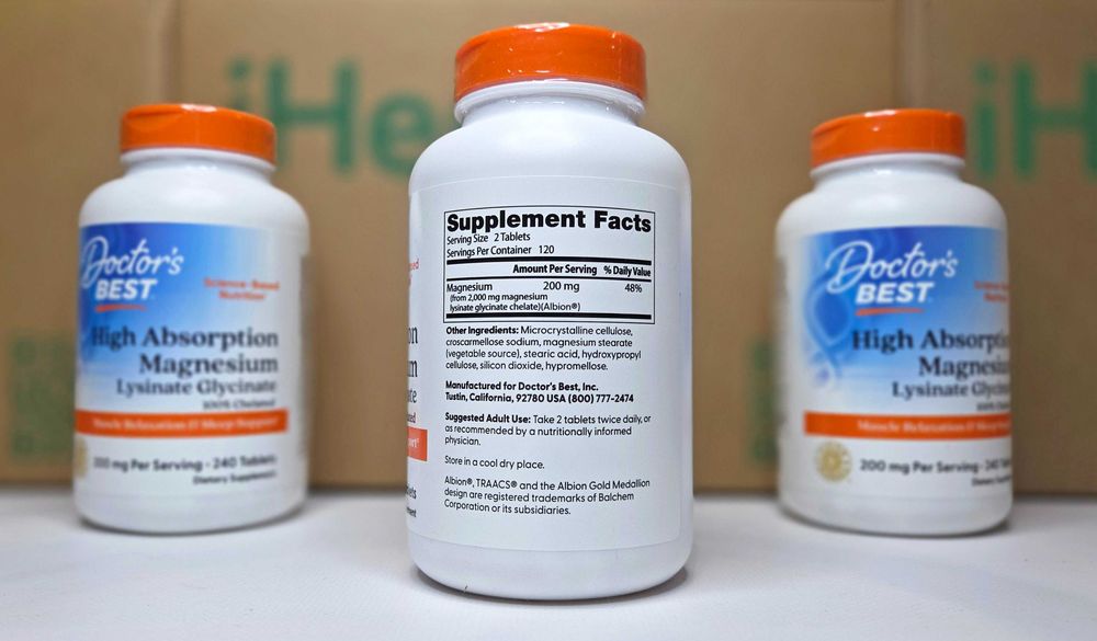 Doctors Best, біодоступний магній хелат (гліцинат+лізинат) 120 і 240шт