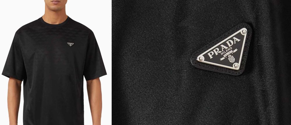 T-Shirt Męski Prada  – Recycled Technical Jersey Oversized