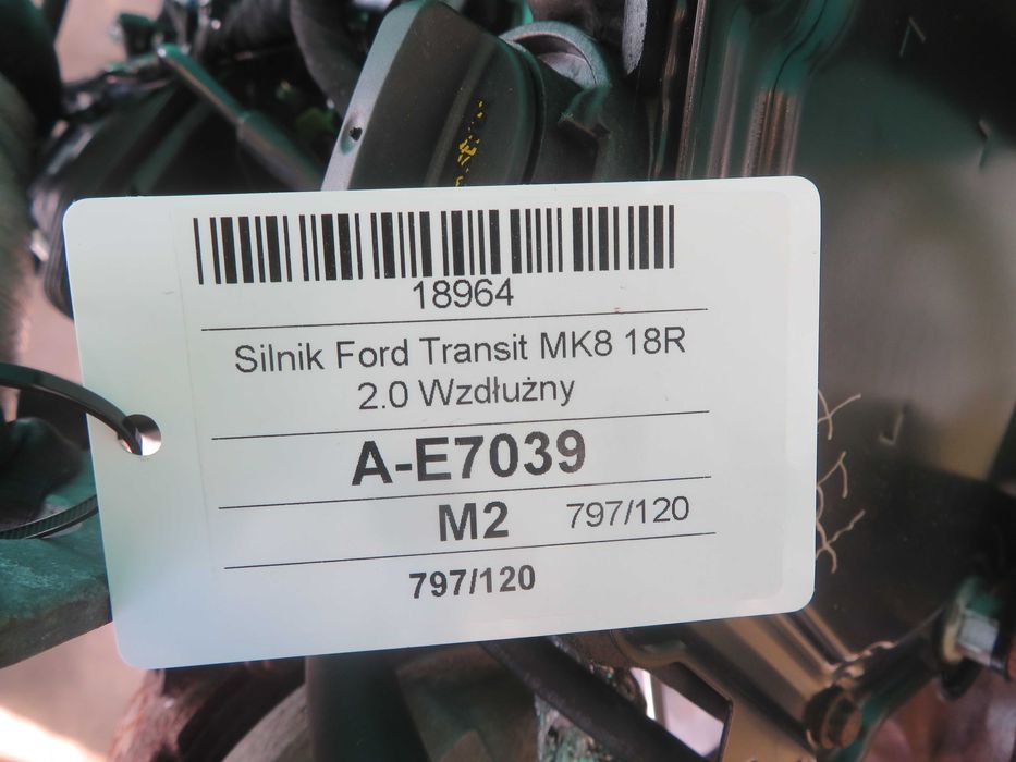 Ford Transit MK8 18r 2.0 tdci silnik kompletny euro 6 rwd