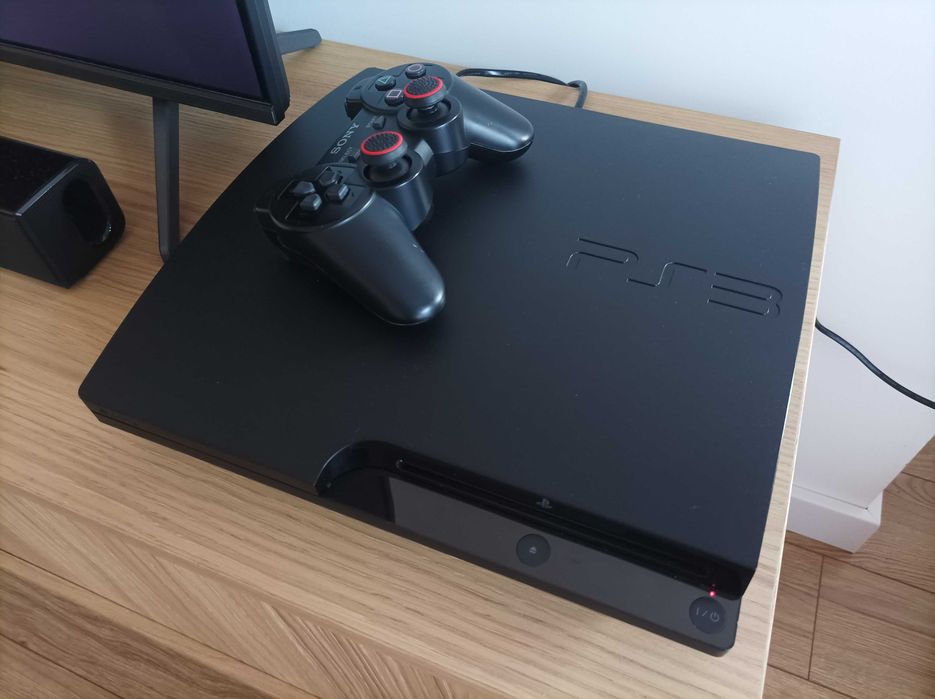 PlayStation 3 Slim PS3 KONSOLA + PAD + KOMPLET KABLI, w pełni sprawne