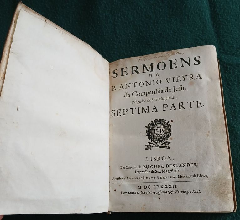Livro 1ª edição de Padre António Vieira