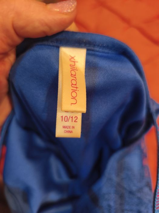 Нова мереживна з підкладкою майка синього кольору