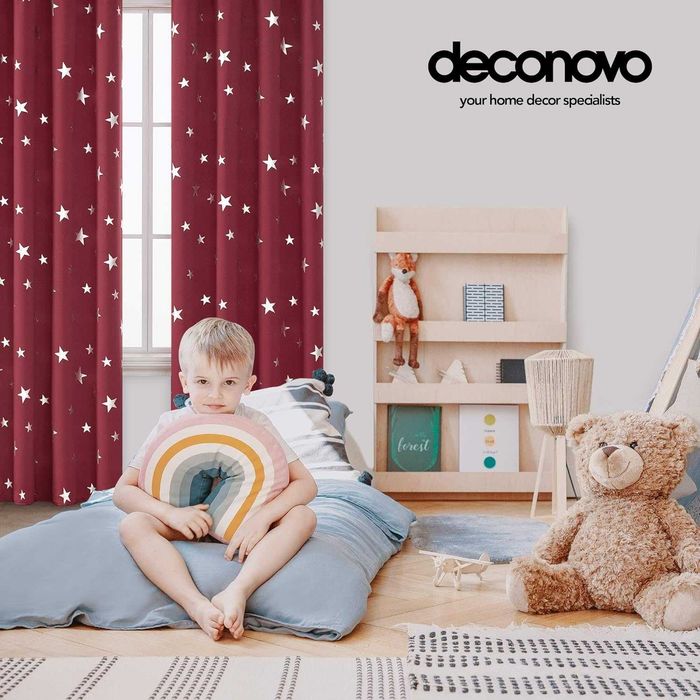 Nowa zasłona / zasłony / bordowa w gwiazdki / 168x138cm 2szt !307!