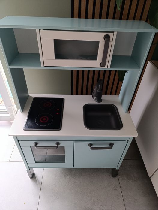 99Kuchenka Ikea miętowa świecące palniki