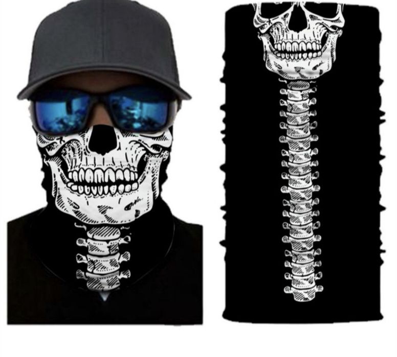 Баф чорний з черепом