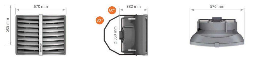 Nagrzewnica wodna Sonniger Heater Condens CR ONE 5-25 kW +kons +sterow