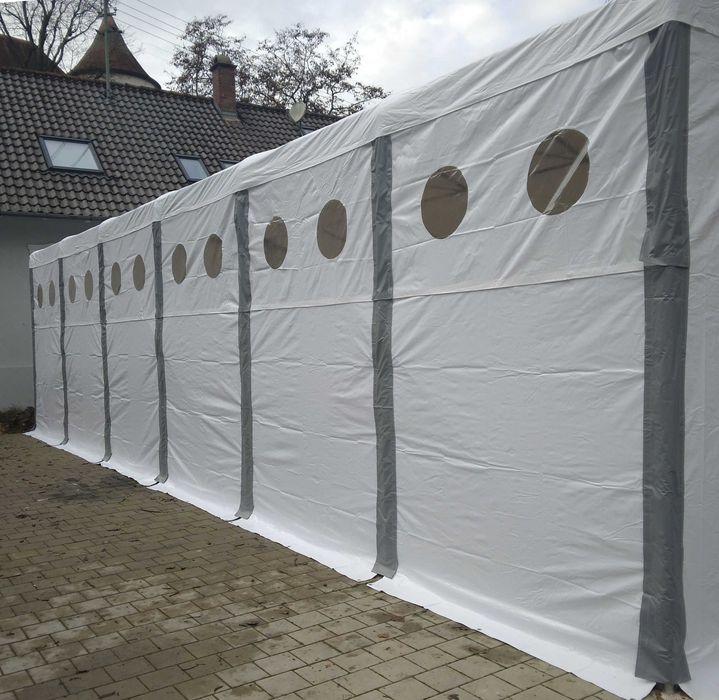 8x12x2,5m Namiot magazyn z doświetleniem hala przemysł wzmocniony W+
