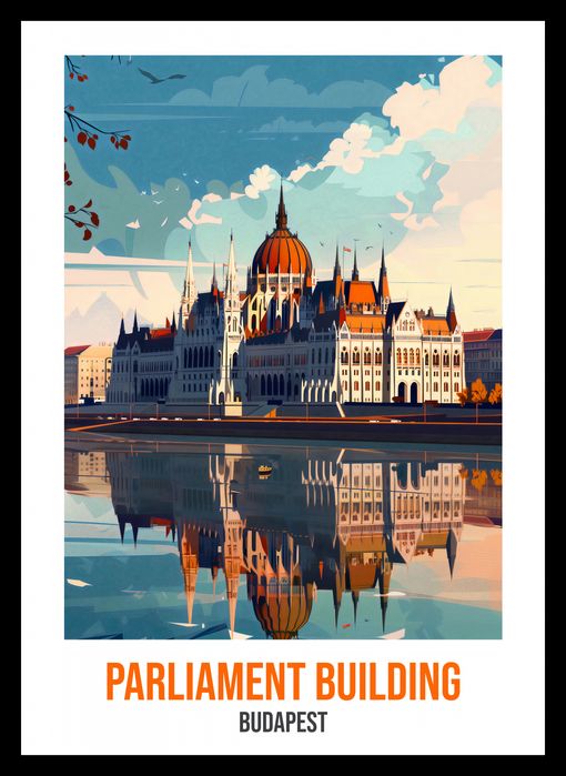 Plakat 25x35cm Parliament Building, Budapest