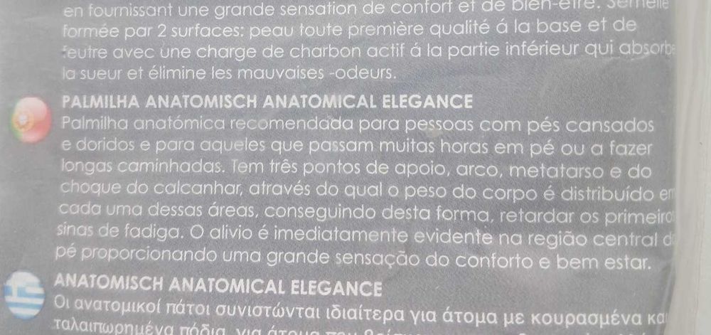 Palmilhas para Calçado Tam. 44