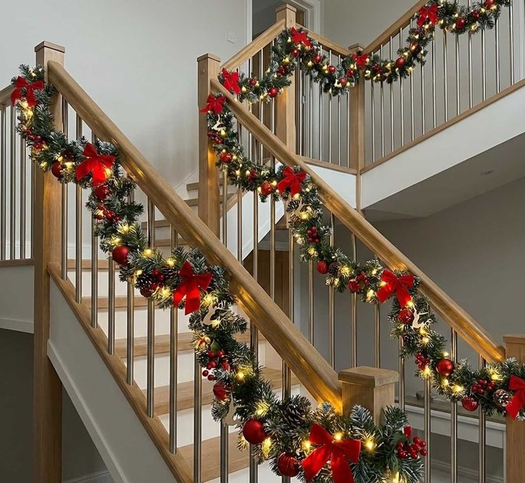 Duża XXL 260CM Girlanda Choinkowa Sztuczna Świąteczna Zielona Stołowa