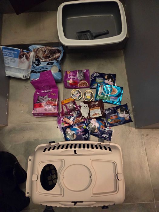 Karma dla kota, transporter kuweta