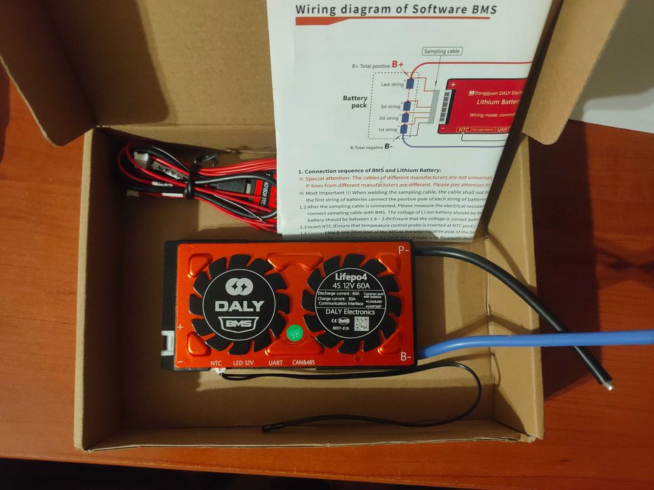 Daly BMS Smart BMS 4S Lifepo4 12V 60A + bluetooth