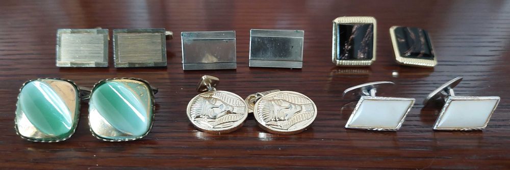 Zestaw spinek do mankietów z okresu PRL