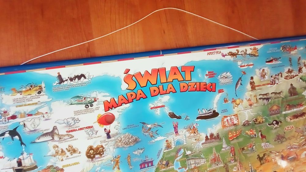 MAPA ścienna świata dla dzieci