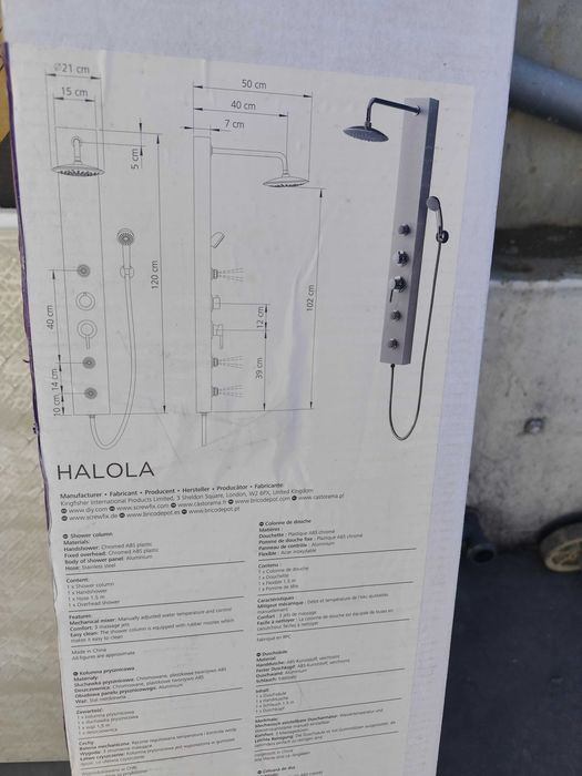 Coluna de duche/hidromassagem