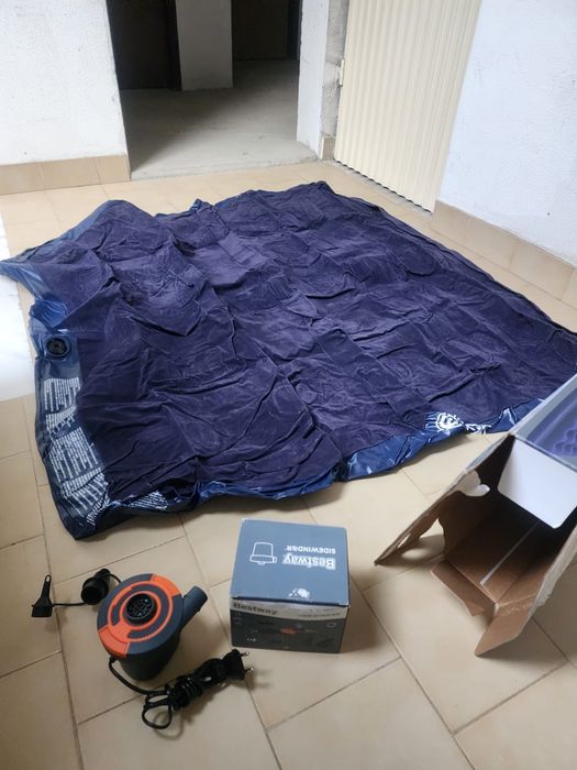 Colchão Insuflável casal Bestway + bomba eletrica Sidewinder