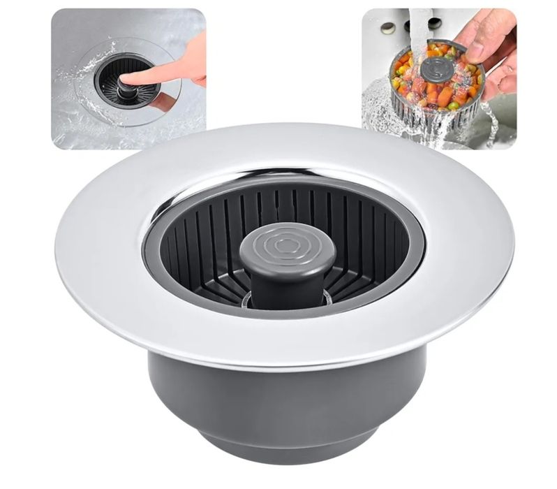 Sitko i korek do zlewu kuchennego