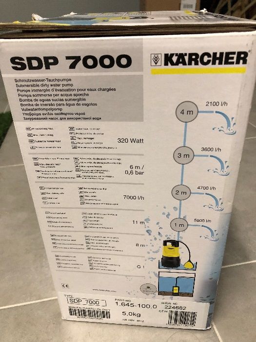 Karcher SDP7000 - Bomba de imersão para águas sujas