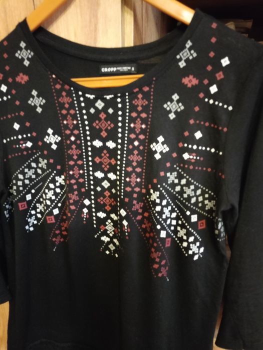 Bluzka Cropp rękaw 3/4 rozmiar S 36