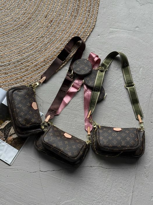 Женская сумка 3 в 1 Louis Vuitton Multi Pochette через плечо Луи Витон