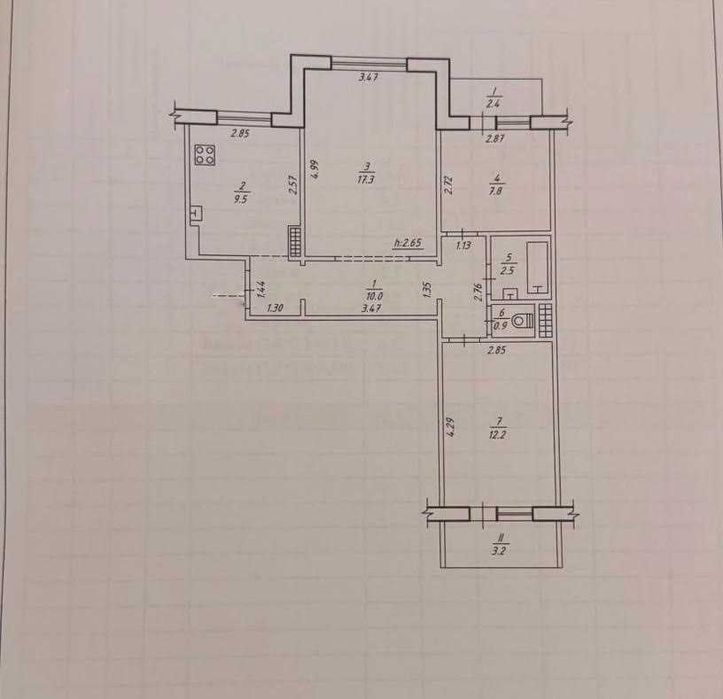 Продаж 3-кімнатної квартири -3 поверх