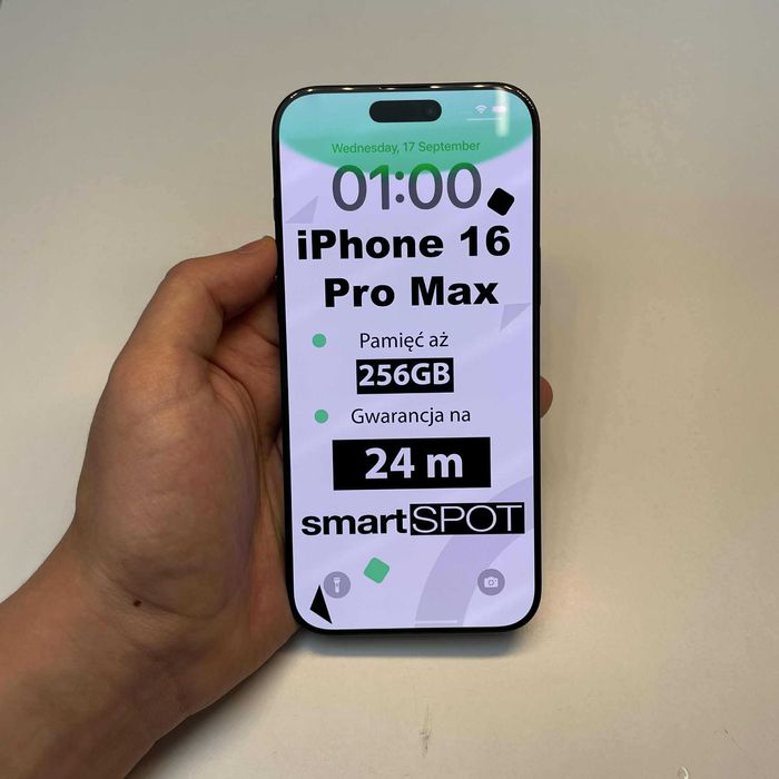 iPhone 16 Pro Max 256GB l Black Titanium | Gwarancja 24msc | Raty 0%
