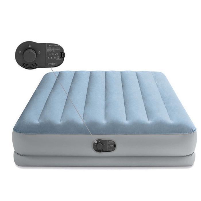Materac dmuchany Intex 64159 • Dwuosobowy 203x152x36 cm • Z el. pomką