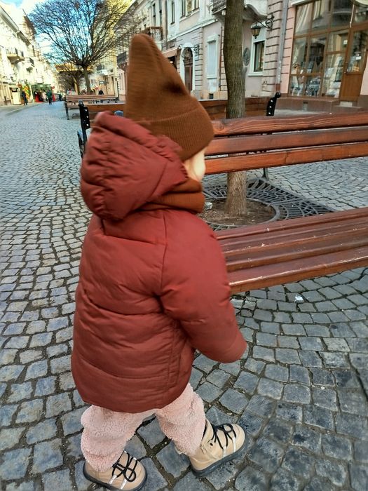 Куртка,пуховик(шоколад) фірма Zara