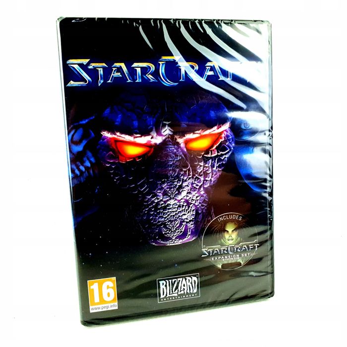 Starcraft + Broodwar Oryginalne wydanie angielskie Fabryczna folia / egzemplarz kolekcjonerski
