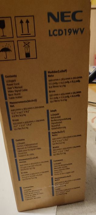 Monitor NEC LCD 19WY