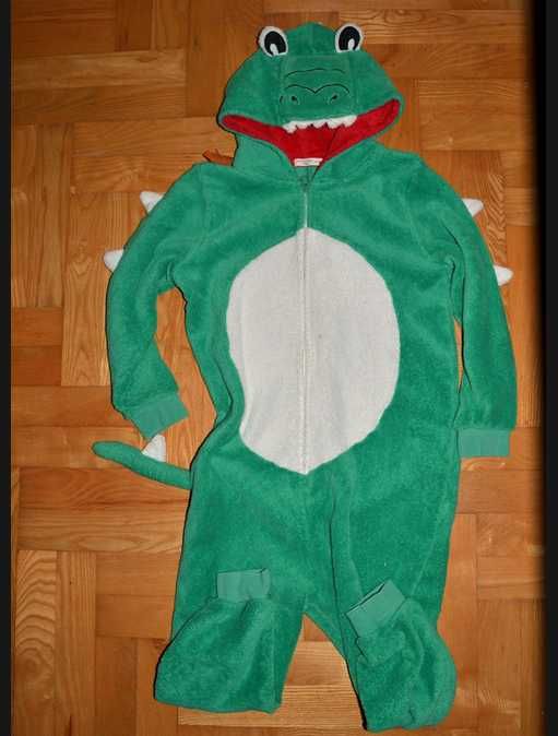 22^ Smok dinozaur krokodyl strój piżama przebranie 9/10 Lat_134/140 cm